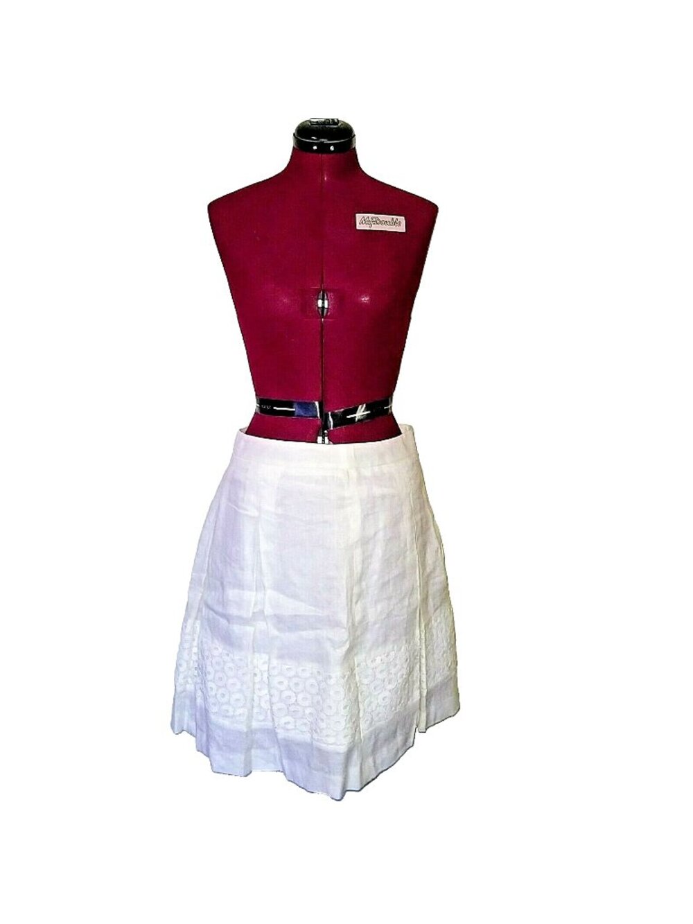 Ann Taylor LOFT Women’s A-Line Skirt Size 2 Pleated Linen Lined Lace Trim